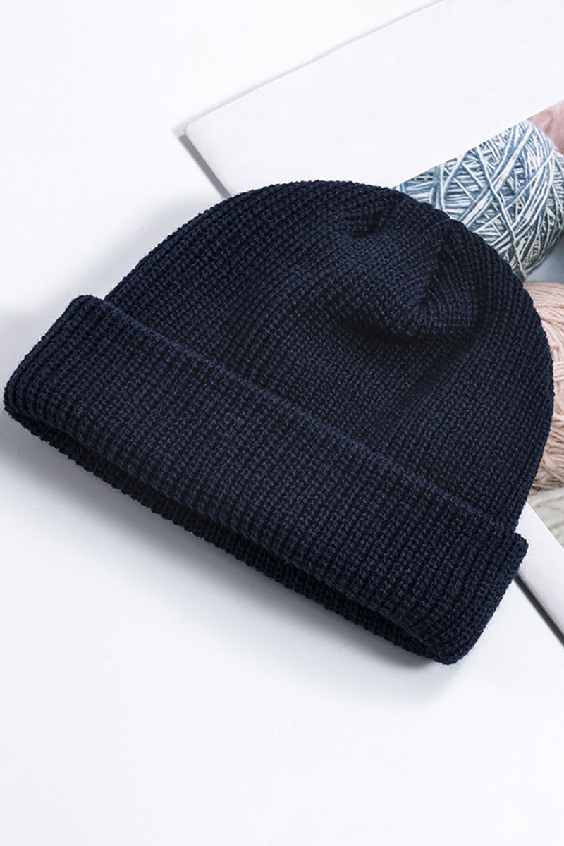 WOMEN SOLID COLOR KNIT HAT WITHOUT EAVES