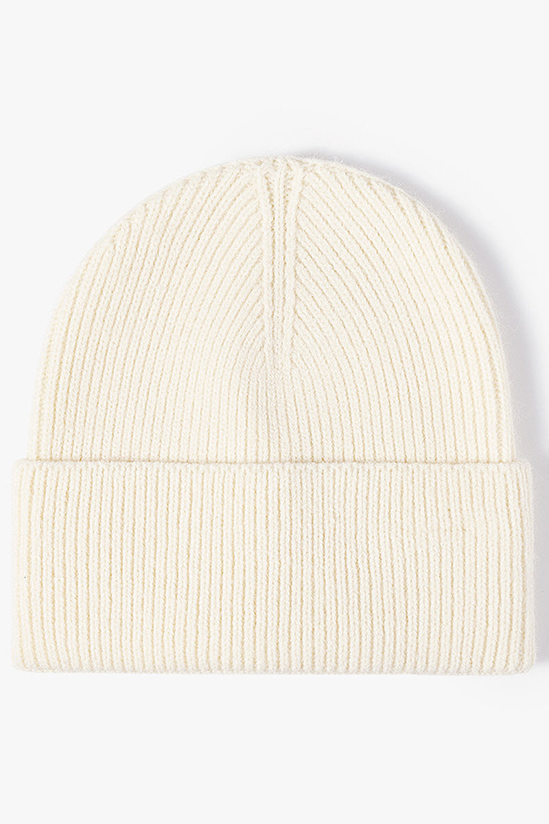 WOMEN WINTER SOLID COLOR KNITTED HAT