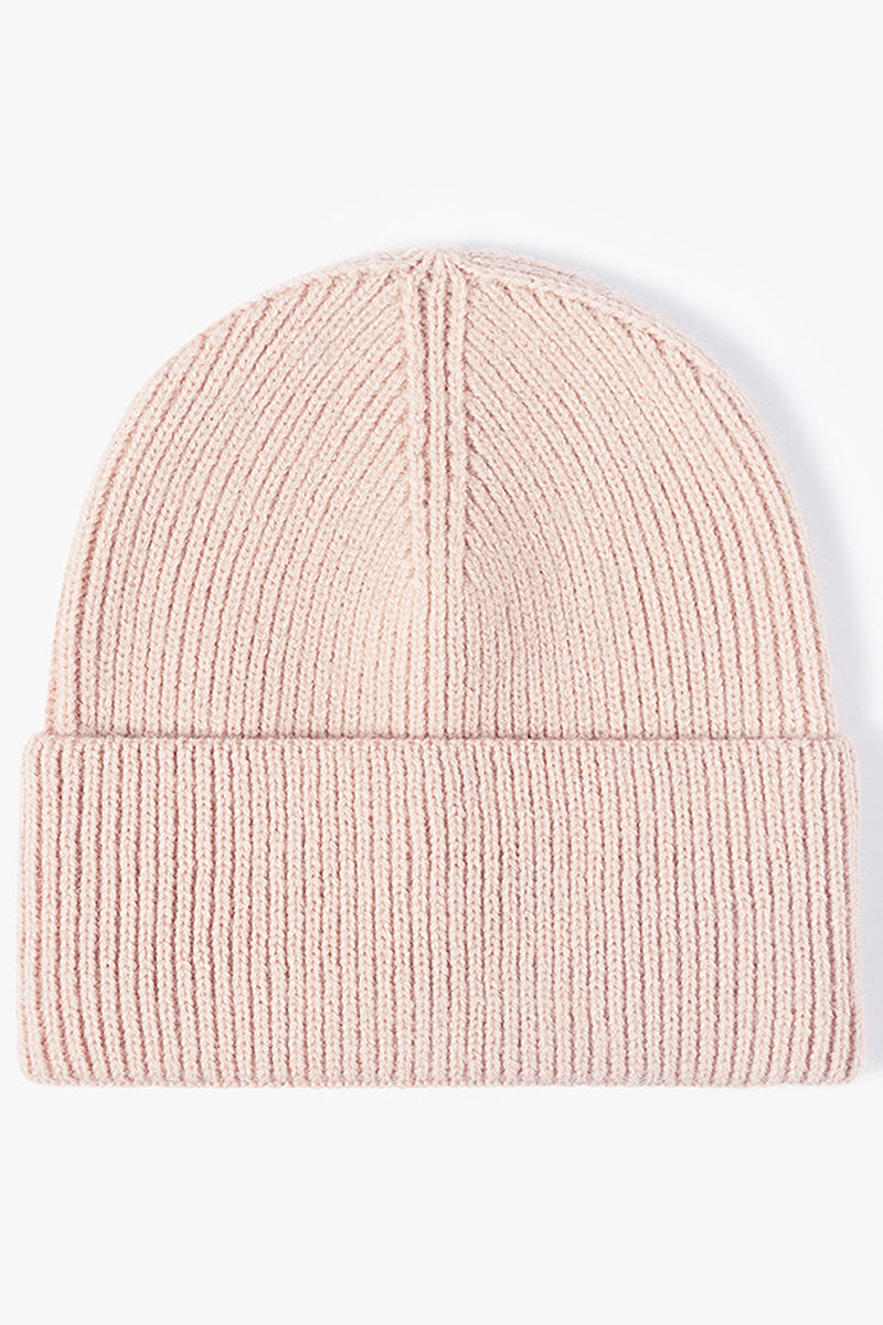 WOMEN WINTER SOLID COLOR KNITTED HAT