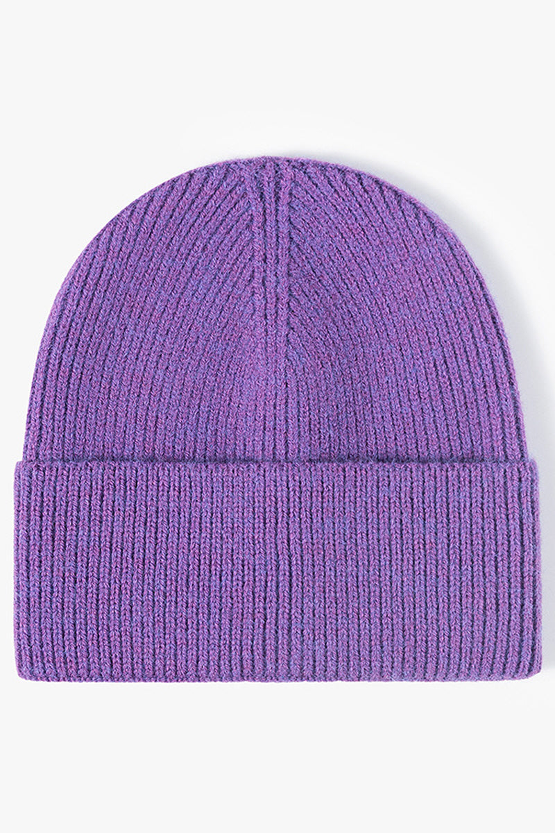 WOMEN WINTER SOLID COLOR KNITTED HAT