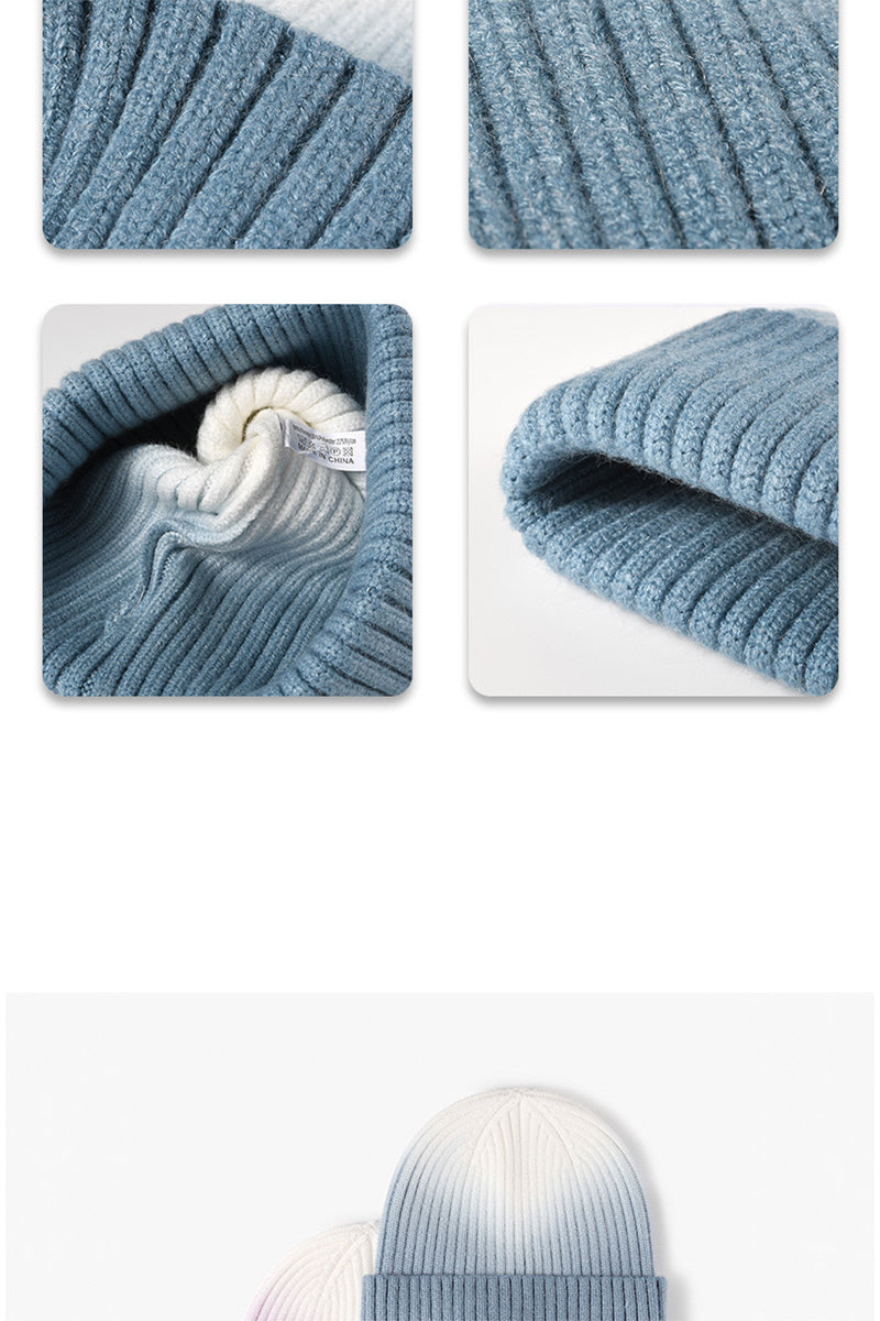 WOMEN WARM GRADIENT KNITTED HAT