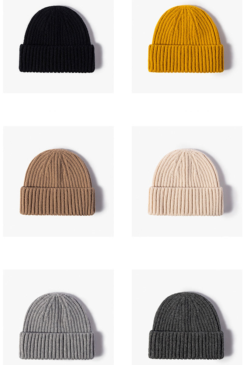 WOMEN RETRO KNIT HAT WITHOUT EAVES