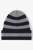 WOMEN STRIPED COLOR MATCHING SOFT HAT KNITTED HAT