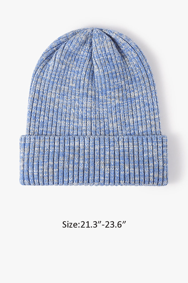 WOMEN SIMPLE THICK JACQUARD KNITTED THREAD CAP