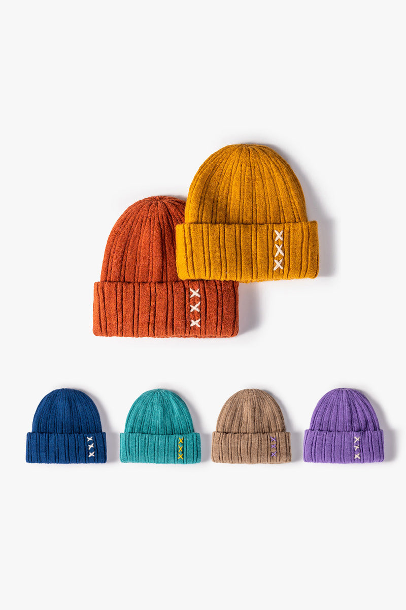 WOMEN SIMPLE PADDED STITCH KNIT HAT