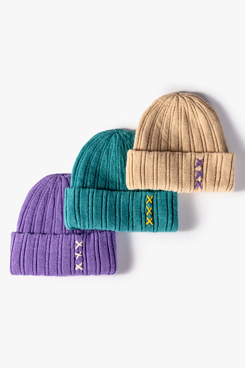 WOMEN SIMPLE PADDED STITCH KNIT HAT