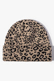 WOMEN SIMPLE LEOPARD KNIT THREAD CAP