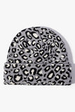 WOMEN SIMPLE LEOPARD KNIT THREAD CAP