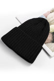 WOMEN FASHION SIMPLE WARM SOLID COLOR KNITTED HAT