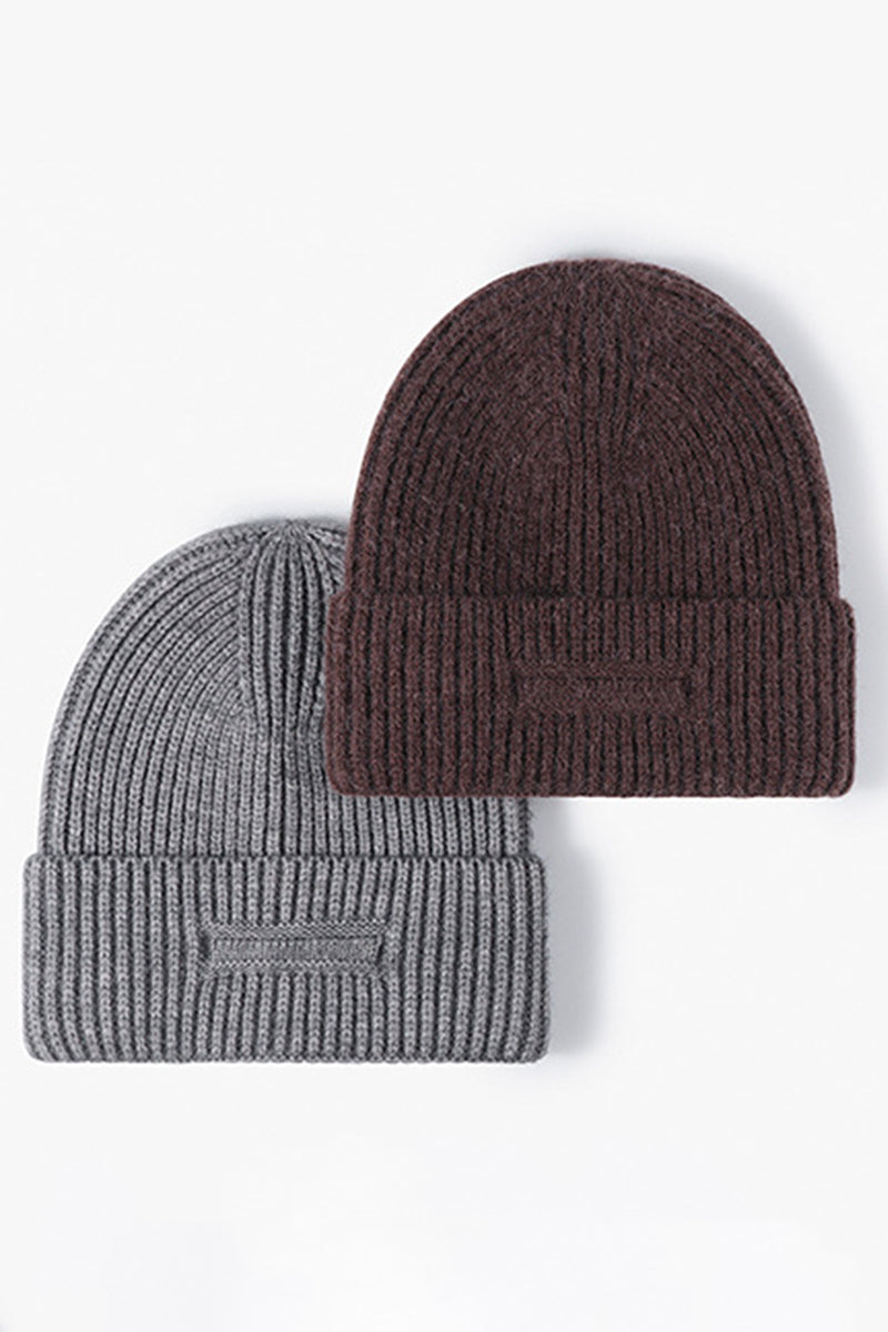 WOMEN SIMPLE WARM SOLID COlOR KNITTED HAT