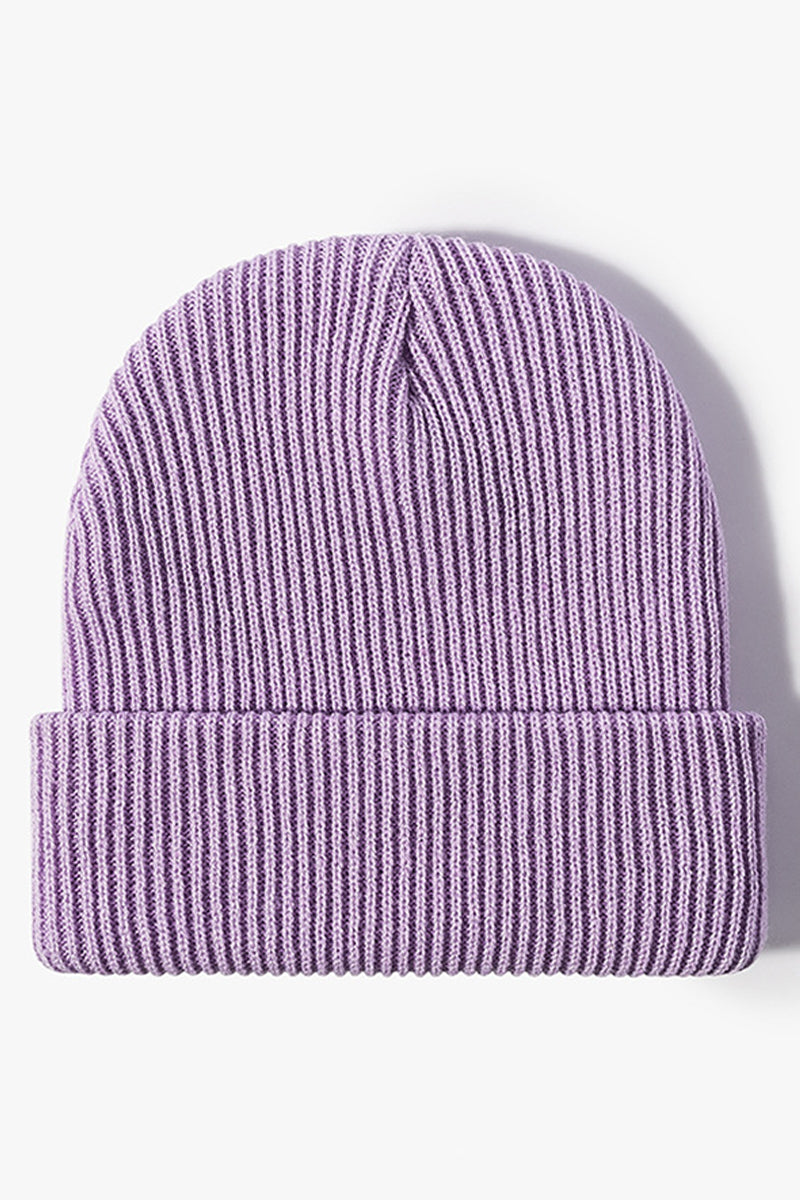 WOMEN WARM AND CASUAL SOLID COLOR KNITTED HAT