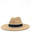 WOMEN WARM FEDORA HAT BELT PANAMA HAT