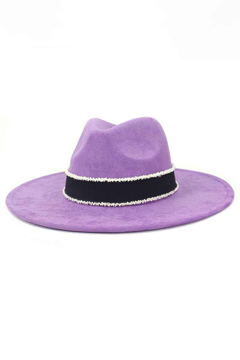 WOMEN WARM FEDORA HAT BELT PANAMA HAT