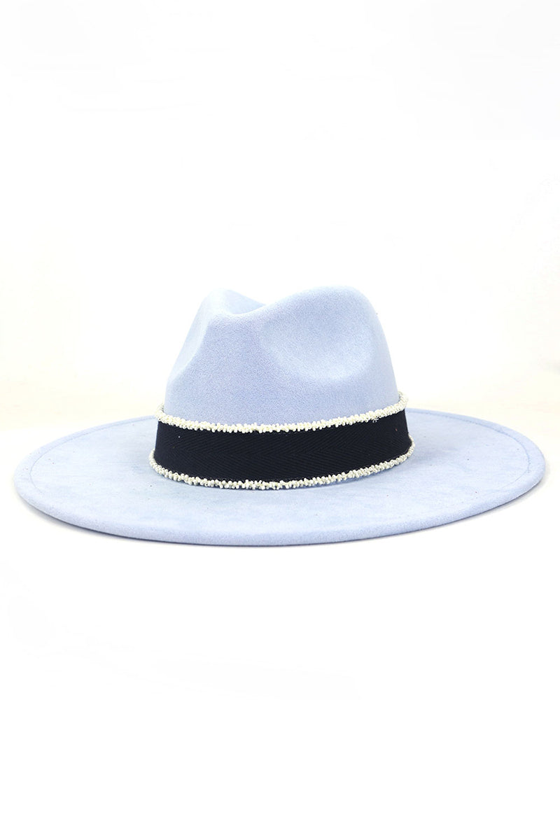 WOMEN WARM FEDORA HAT BELT PANAMA HAT