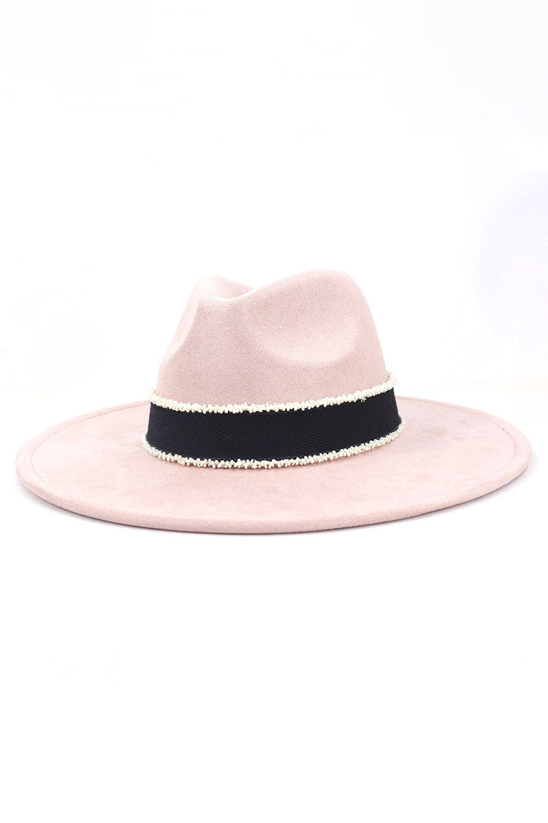 WOMEN WARM FEDORA HAT BELT PANAMA HAT