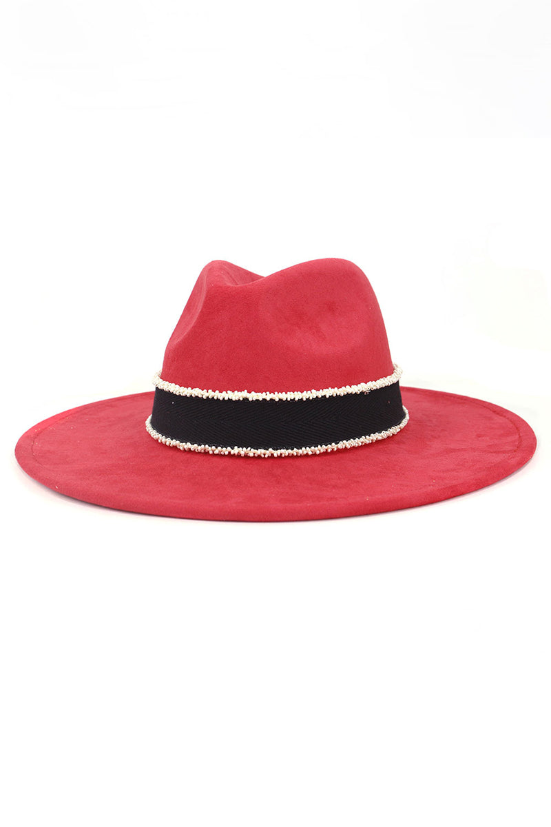 WOMEN WARM FEDORA HAT BELT PANAMA HAT