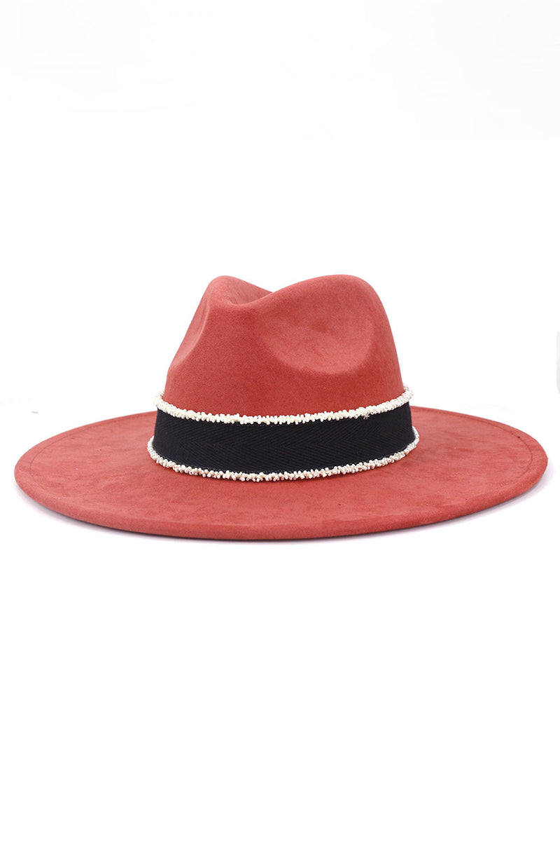 WOMEN WARM FEDORA HAT BELT PANAMA HAT