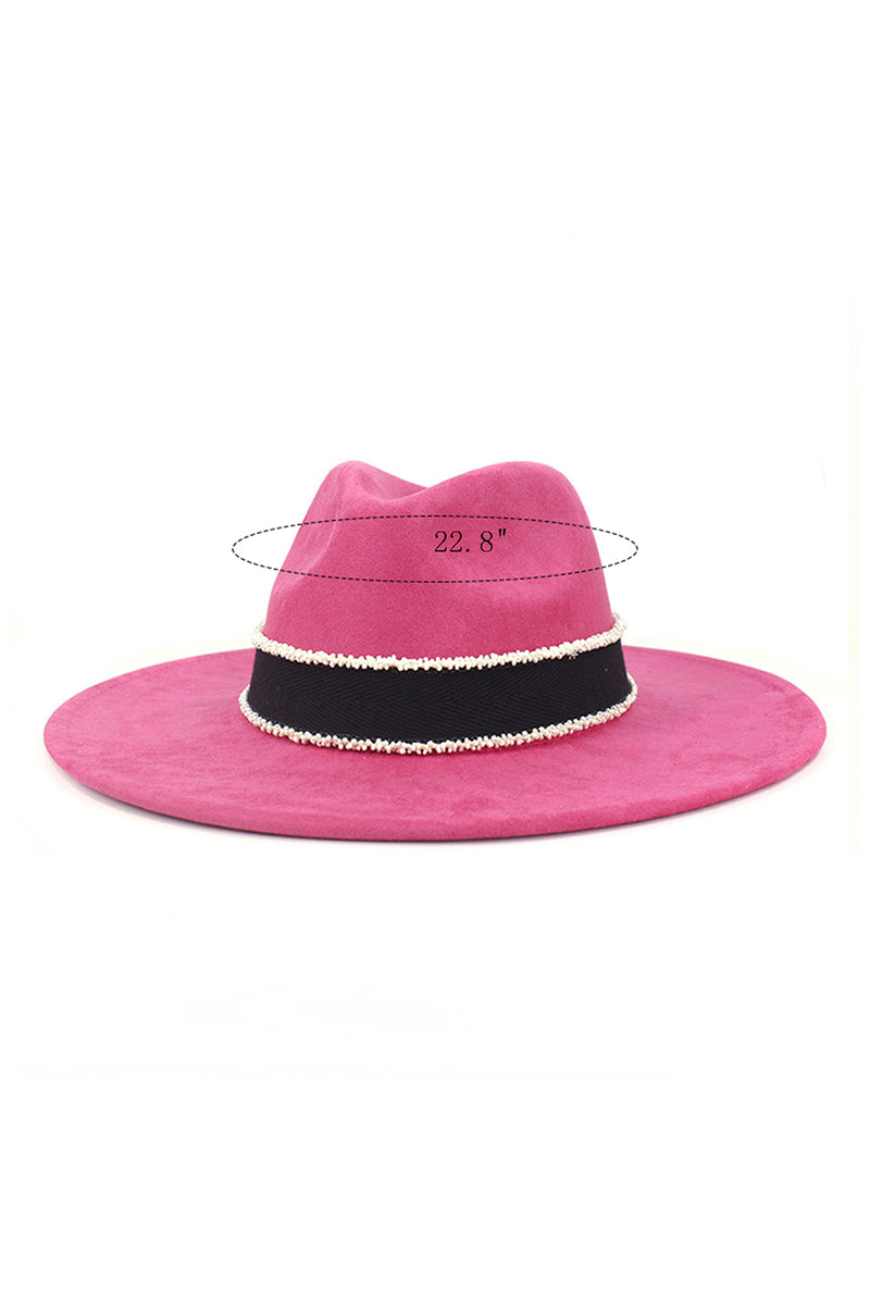 WOMEN WARM FEDORA HAT BELT PANAMA HAT