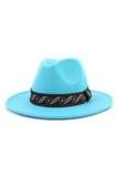 WOMEN WARM RETRO FEDORA BELT PANAMA HAT