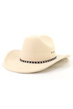 WOMEN FELT HAT BELT JAZZ COWBOY HAT