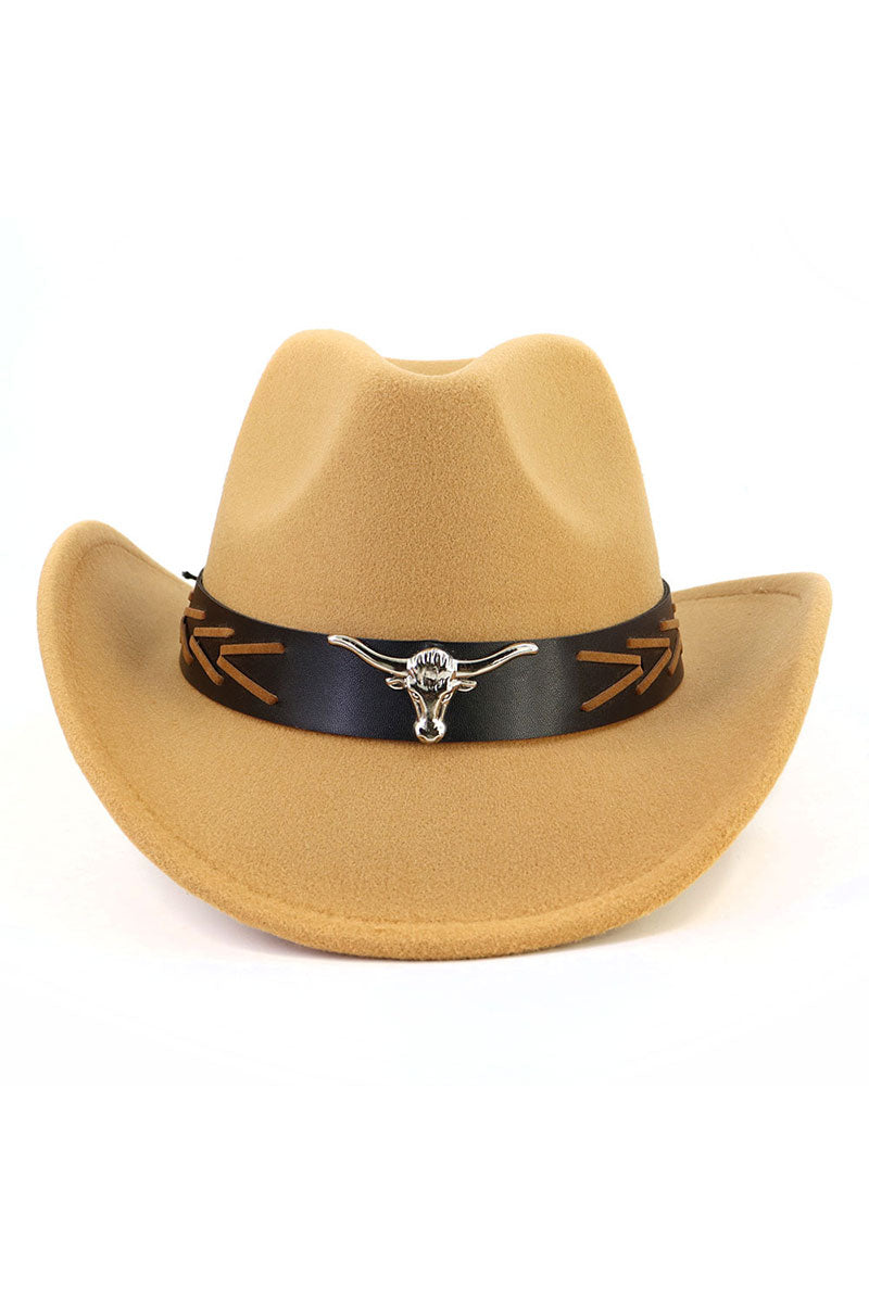 WOMEN WIDE BELT JAZZ COWBOY HAT