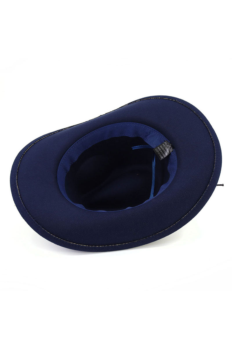 WOMEN WIDE BELT JAZZ COWBOY HAT