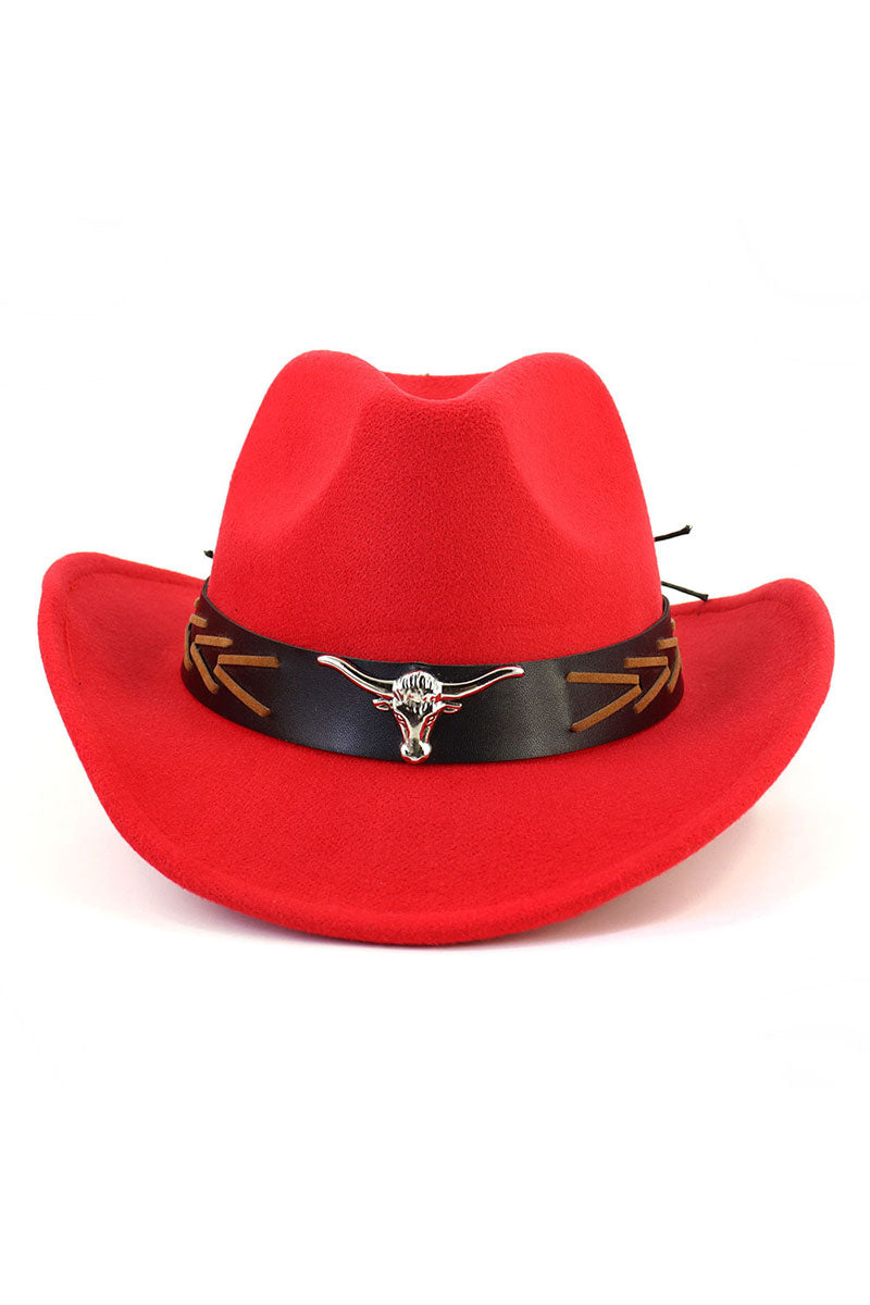 WOMEN WIDE BELT JAZZ COWBOY HAT