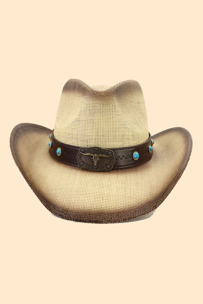 WOMEN WESTERN COWBOY JAZZ STRAW HAT