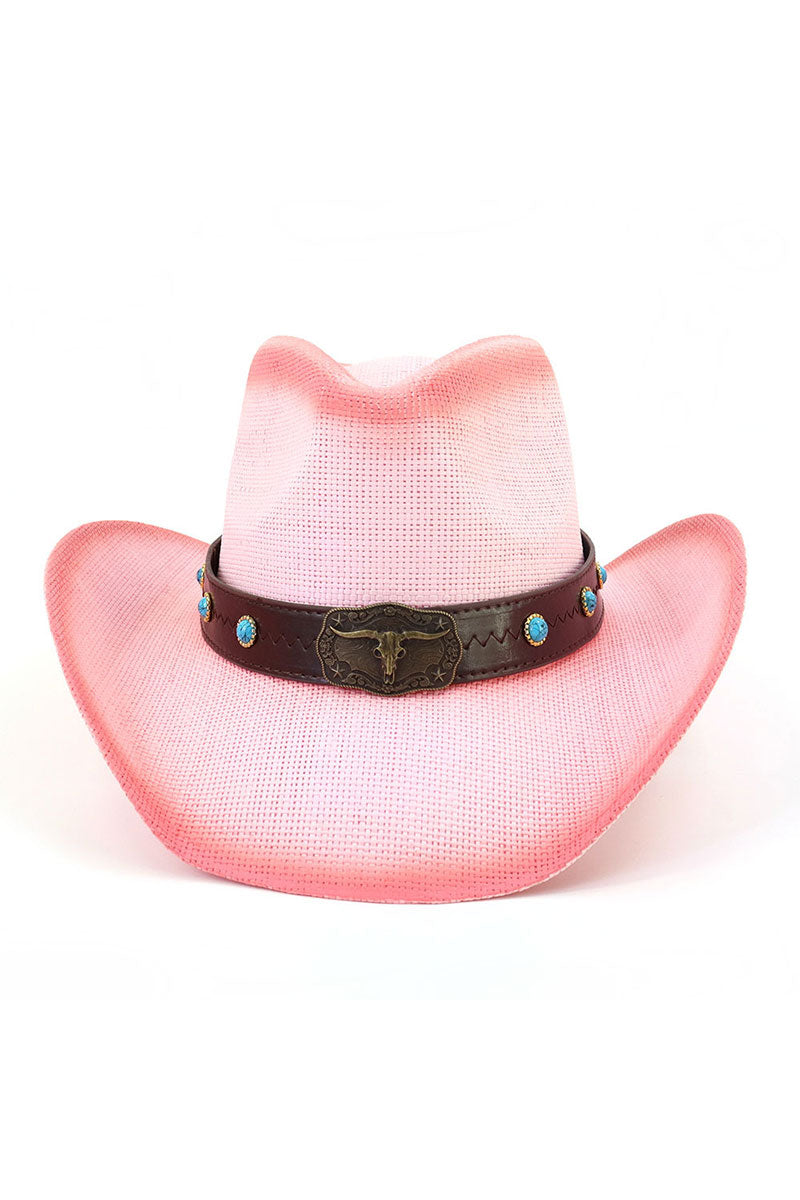 WOMEN WESTERN COWBOY JAZZ STRAW HAT