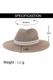 BRITISH STYLE SUNSHADE JAZZ STRAW HAT