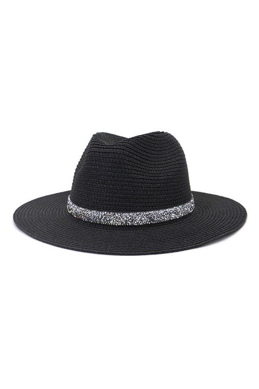 FASHION MASONRY JAZZ RHINESTONE STRAW HAT