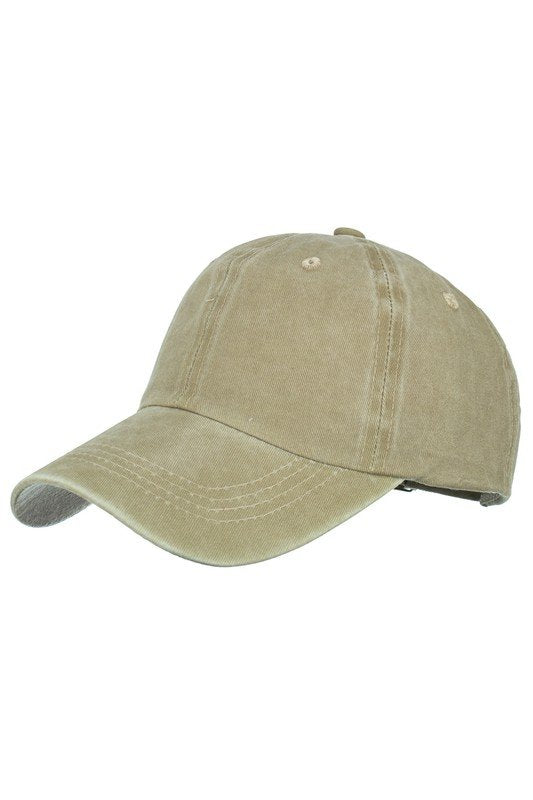 WASHED BRUSHED COTTON VINTAGE BASEBALL CAP