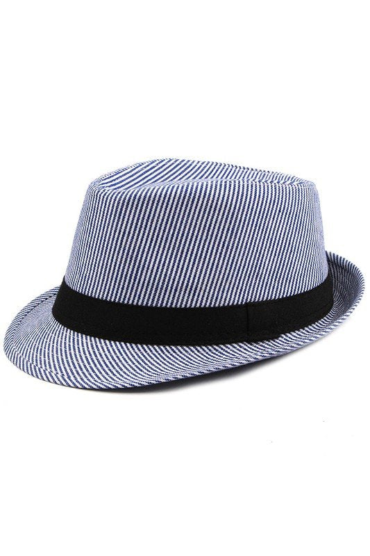 FASHION TRENDY STRIPE FEDORA