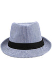 FASHION TRENDY STRIPE FEDORA