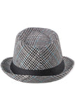 BASIC SIMPLE PLAID CASUAL FEDORA