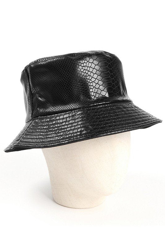 CROCODILE PATTERN DOUBLE SIDED BUCKET HAT