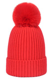 SOLID SIMPLE BASIC POM POM KNIT BEANIE