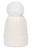 SOLID SIMPLE BASIC POM POM KNIT BEANIE