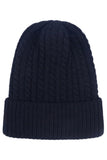 SOLID BASIC TWISTED KNIT BEANIE