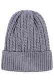 SOLID BASIC TWISTED KNIT BEANIE