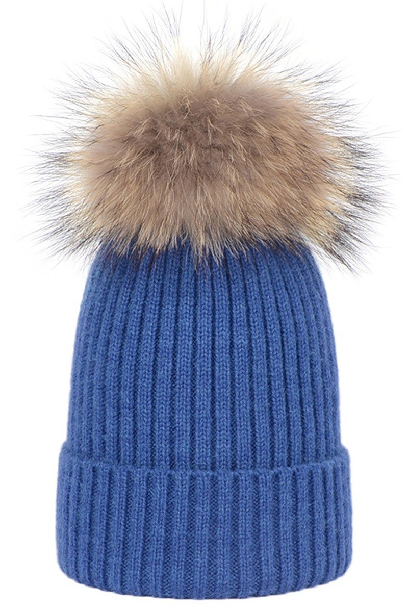 SIMPLE FASHION POM POM KNIT BEANIE