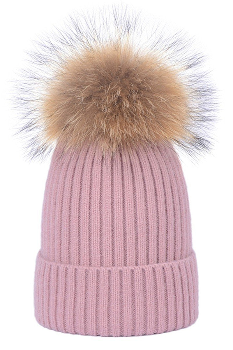 SIMPLE FASHION POM POM KNIT BEANIE