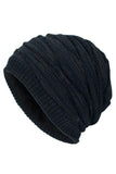 SIMPLE TRENDY WRINKLED KNIT BEANIE