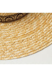 PATTERN BAND DECKED BEACH STRAW HAT