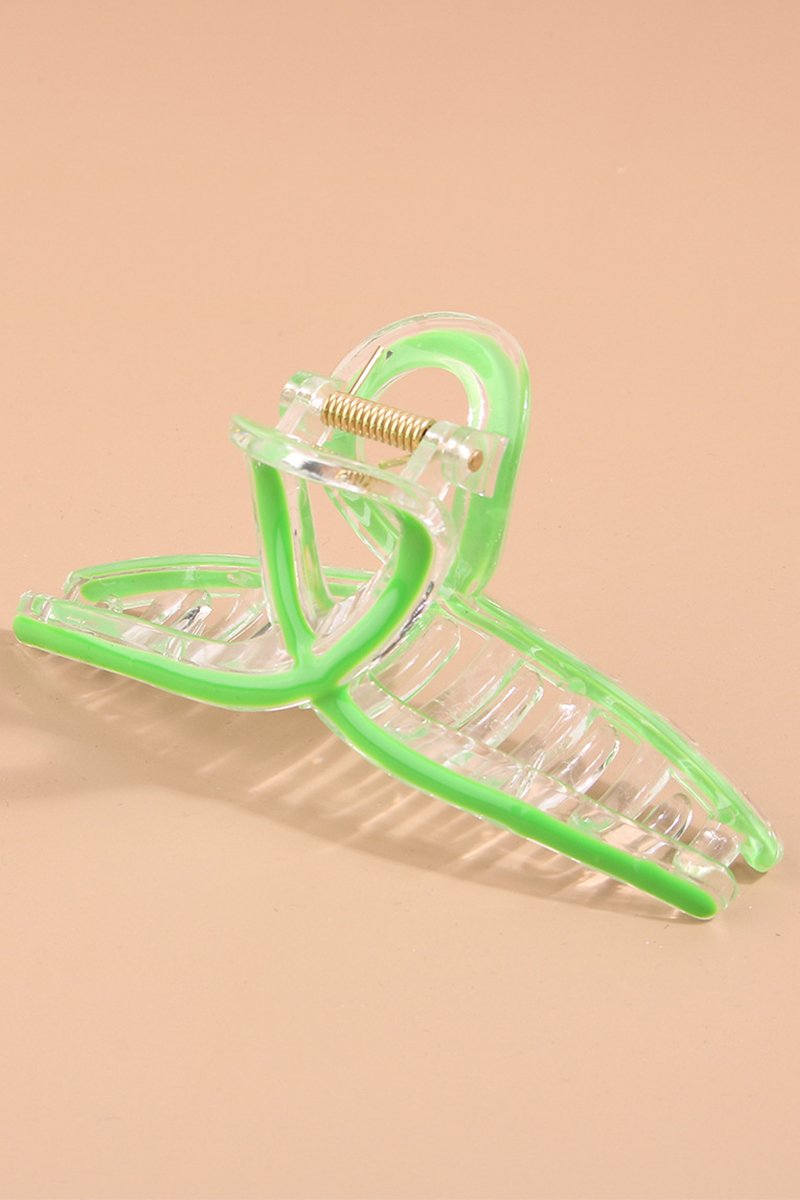 COLOR LINED CLEAR DAILY HAIR CLAW