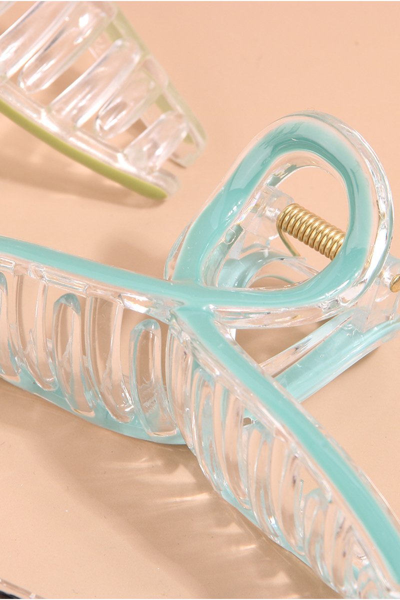 COLOR LINED CLEAR DAILY HAIR CLAW