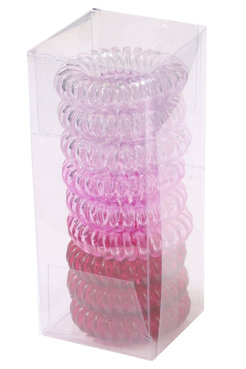 GRADIENT COLORED WIRE RING HAIR BAND SET, 9 PCS PER 1 PACK