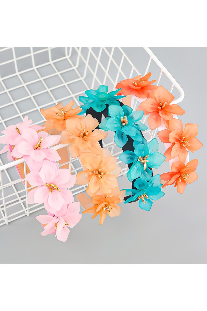 FLOWER DECKED COLORFUL HEAD BAND