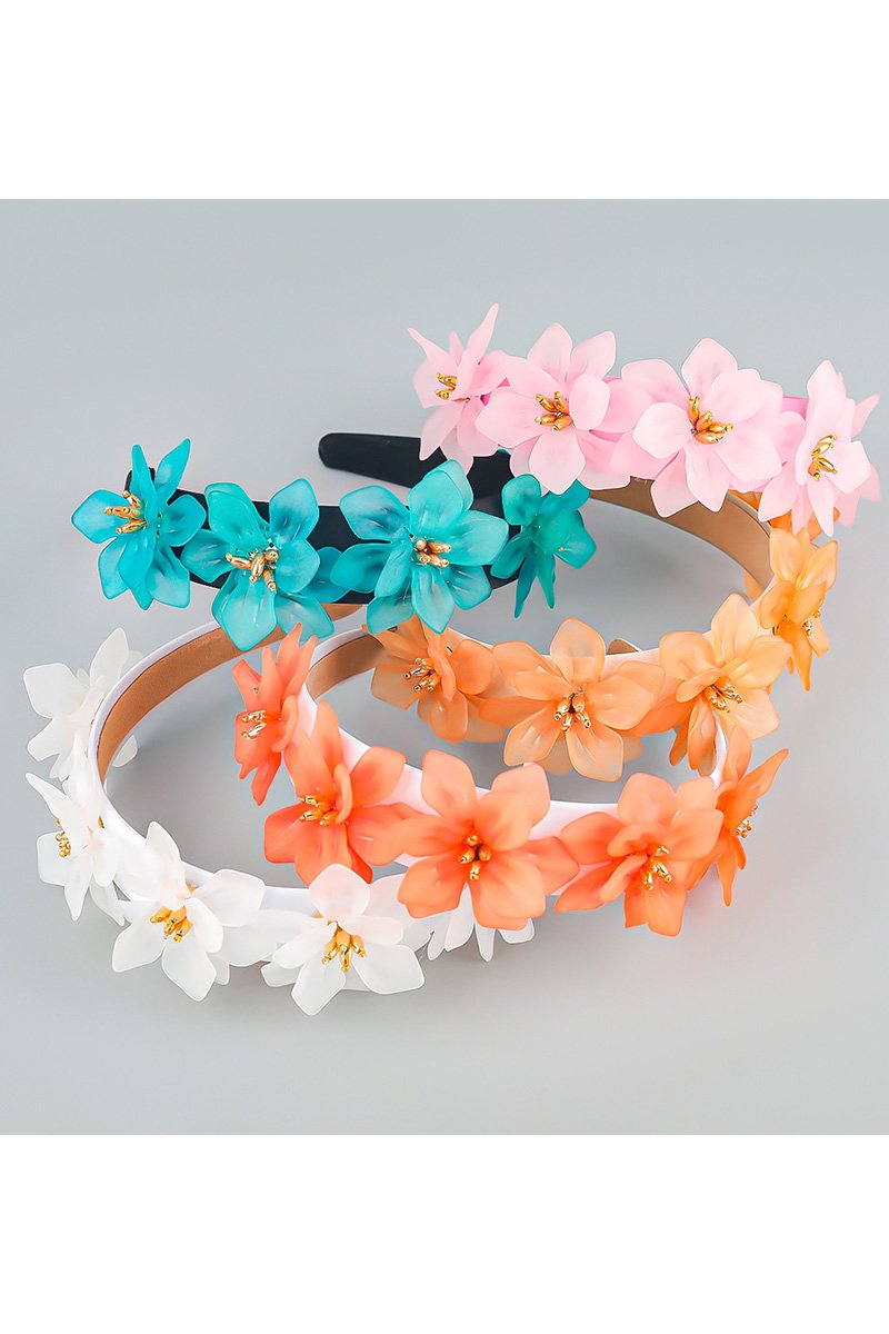 FLOWER DECKED COLORFUL HEAD BAND