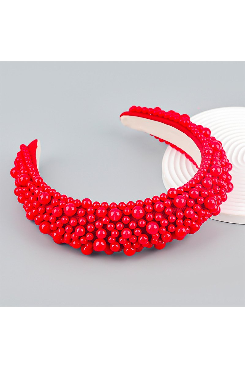 COLORED BEADS DECKED HEAD HOOP HEADBAND